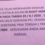 Seorang Positif, Tetamu Majlis Akad Nikah Fatin & Azlan Diminta Jalani Saringan Covid-19 Seorang Positif, Tetamu Majlis Akad Nikah Fatin & Azlan Diminta Jalani Saringan Covid-19