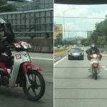 Tunggang Motosikal Guna Kaki, Lelaki Diburu Polis Tunggang Motosikal Guna Kaki, Lelaki Diburu Polis
