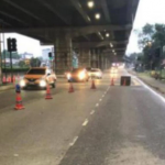 Seorang Lelaki Ditahan Kerana Rempuh Papan Tanda Sekatan Jalan Raya. Seorang Lelaki Ditahan Kerana Rempuh Papan Tanda Sekatan Jalan Raya.