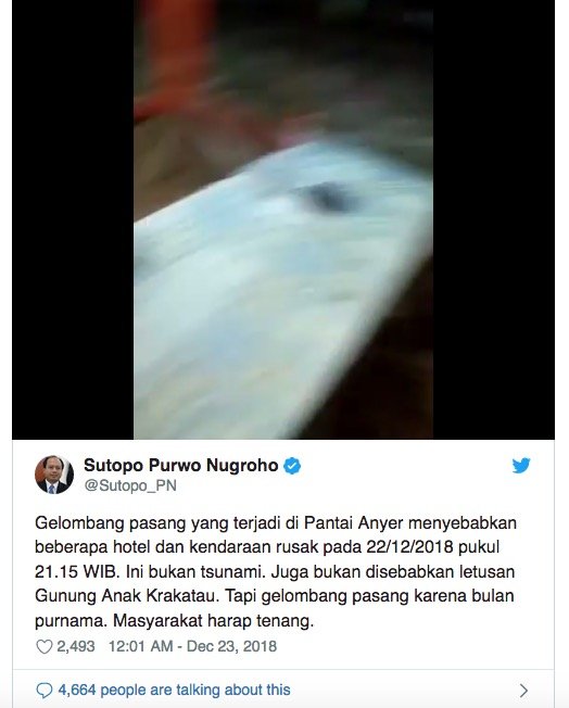 Terkini. "Tsunami" Landa Pantai Barat Anyer. Sekurangnya 20 Terkorban. Allahu.