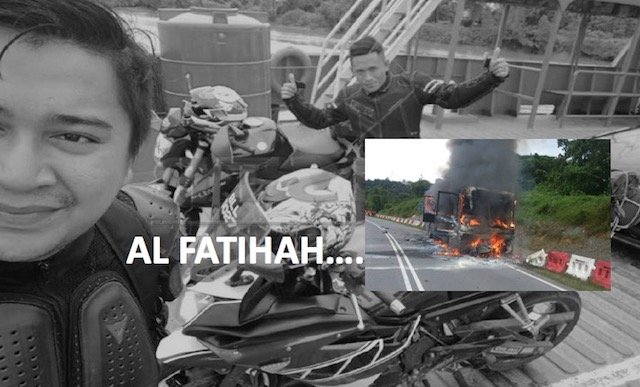 Lelaki Sempat Selfie Dedah Sesuatu Sebelum Maut Rentung Dalam Kemalangan. Al Fatihah.