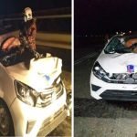 Guru Sekolah Memandu Maut, Kereta Dihempap Besi Kren Guru Sekolah Memandu Maut, Kereta Dihempap Besi Kren