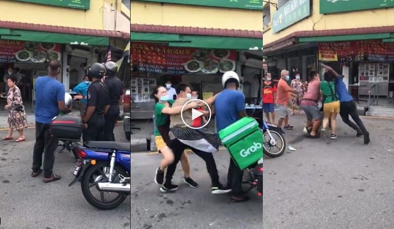 (Video) Bergaduh Kerana Isu Pembayaran, Dua Lelaki Ditahan Polis