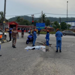 Seorang Wanita Maut Basikal Bergesel Dengan Treler. Seorang Wanita Maut Basikal Bergesel Dengan Treler.