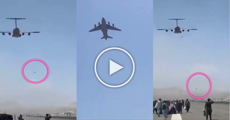 (Ada Video) 2 Maut Selepas Jatuh Dari Udara Dari Pesawat Terbang Kabul