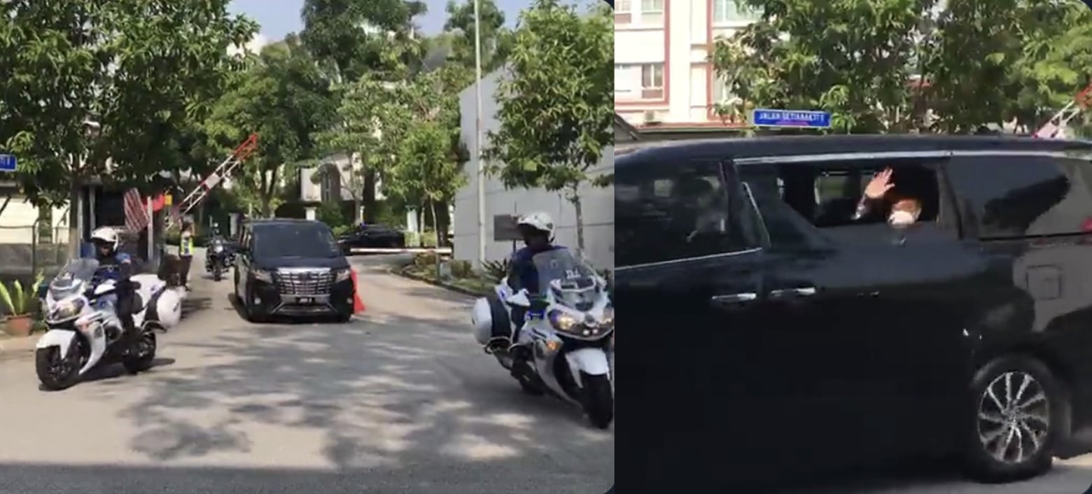 (Video) Terkini Kenderaan Rasmi Bawa PM Muhyiddin Keluar Dari Kawasan Kediamannya
