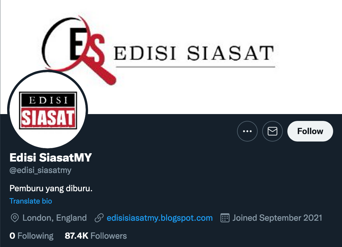 KPN Minta Pemilik Akaun Twitter @edisi_siasatmy Munculkan Diri