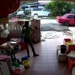 (Video) Aksi Pencuri Pam, Kaki Payung 'Kantoi' Dirakam CCTV