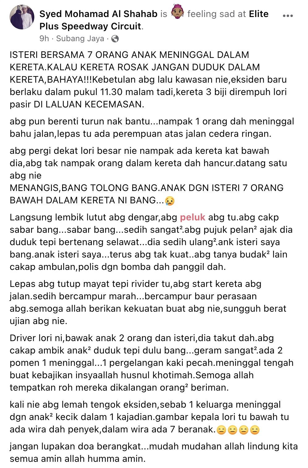 Kemalangan Lori & Kereta Sehingga 10 Maut, Saksi Kongsi Cerita Di Tempat Kejadian