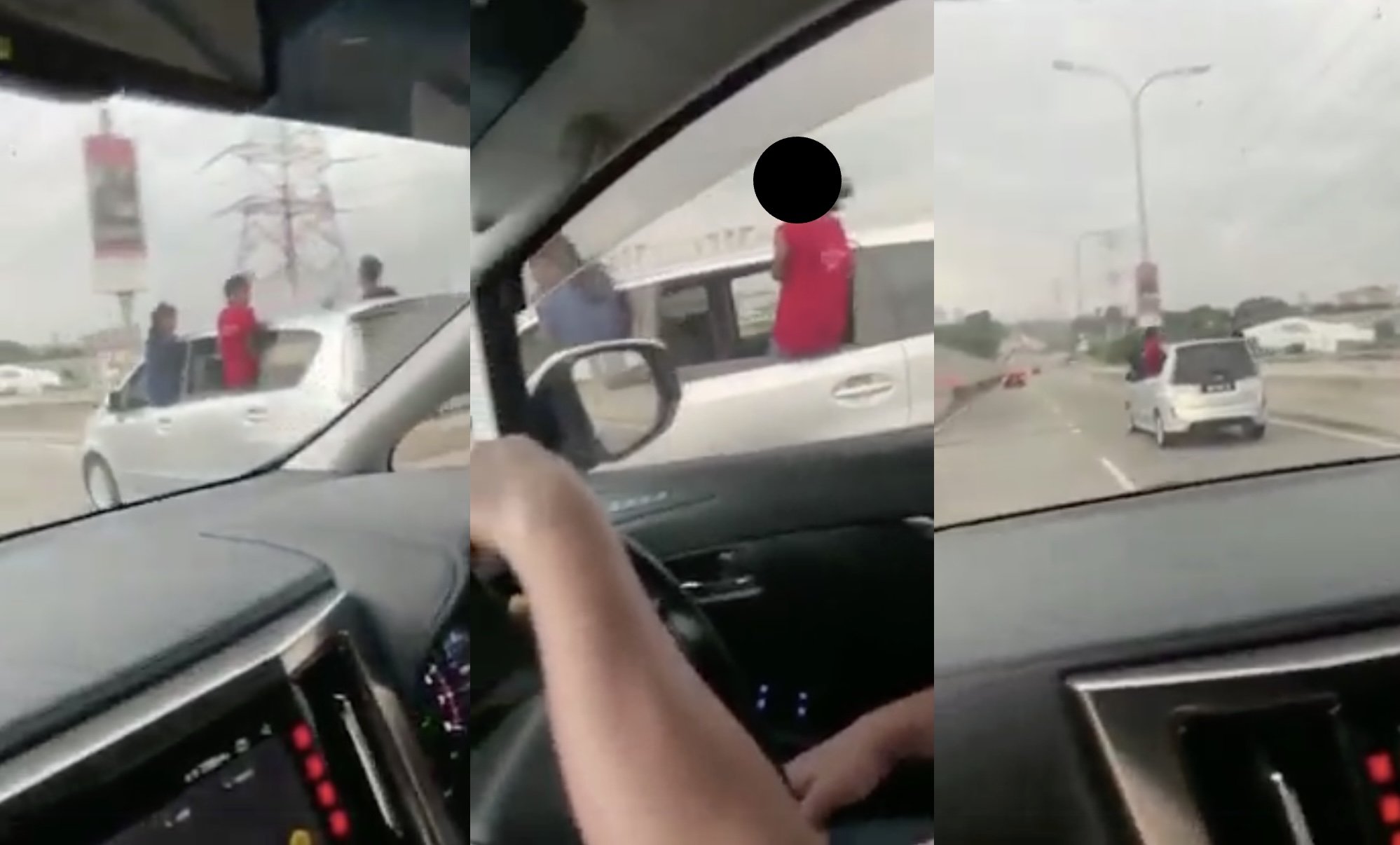 (Video) Kanak-Kanak Keluarkan Separuh Badan Semasa Kereta Bergerak, Pemandu Alza Ditahan
