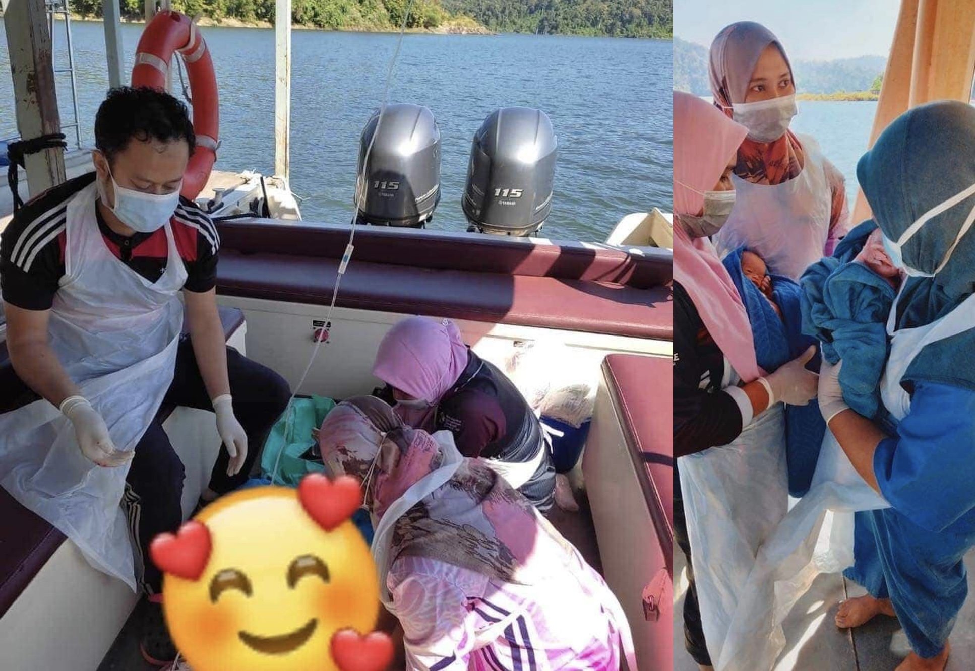 Wanita Selamat Lahirkan Bayi Kembar Dalam Bot