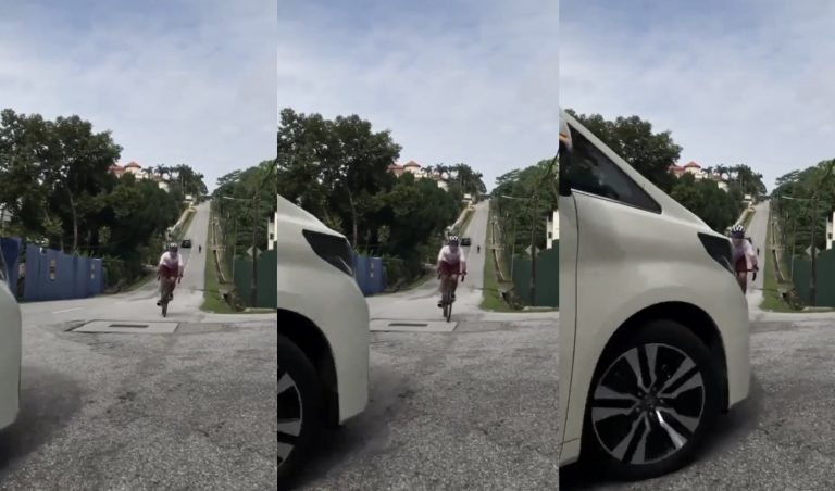 Viral Video Penunggang Basikal Langgar Kereta MPV