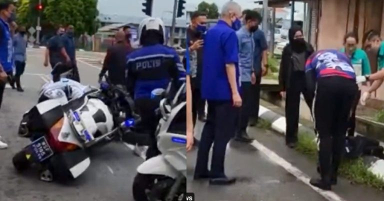 (VIDEO) PM Turun Dari Kereta Tengok Keadaan Polis Pengiring Kemalangan