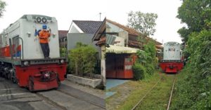 VIRAL Video Kereta Api Jalan Depan Rumah