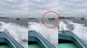 VIRAL VIDEO Penumpang Bot Pelampung Berlanggar Dengan Bot Lain