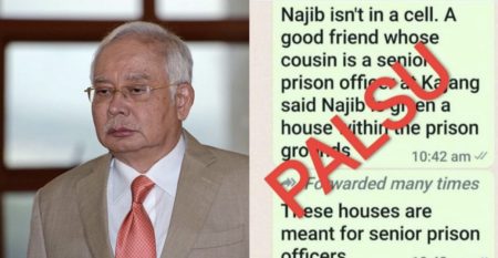 Jabatan Penjara Malaysia Nafi Najib Razak Ditempatkan Di "Rumah Khas"