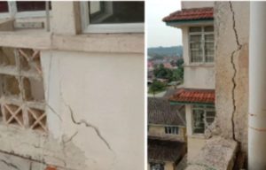 Penduduk Pangsapuri Seri Cempaka Dakwa Bangunan Semakin Retak, Mendap
