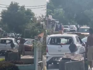 Lelaki Pecahkan Cermin Kereta Jiran Kerana Stres Hilang Kerja