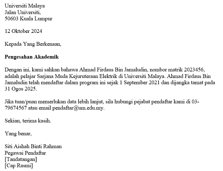 PENGESAHAN AKADEMIK