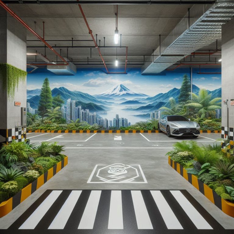 surat pendawaian baharu di kawasan parking kereta