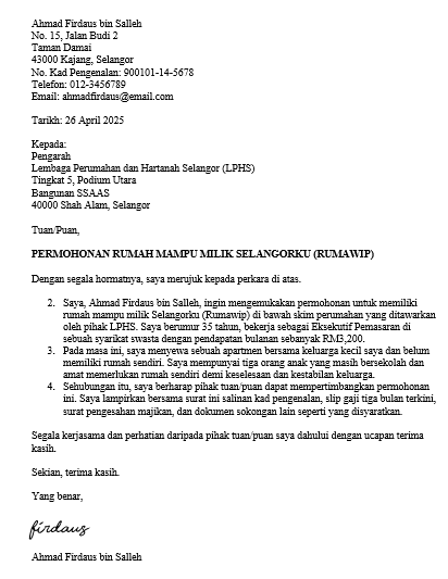 permohonan rumah mampu milik